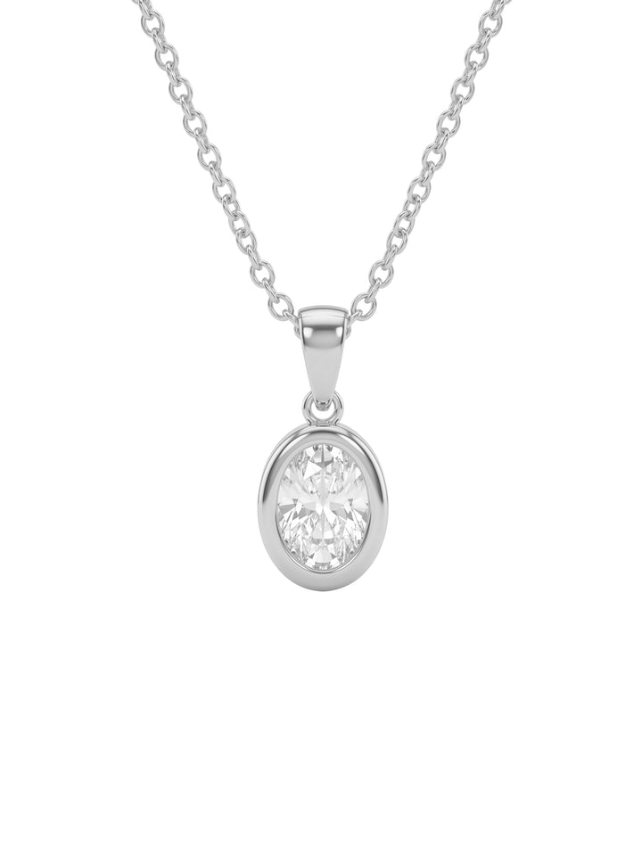 Collar Dije Zirconia Ovalada