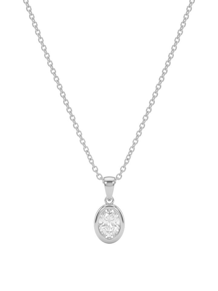Collar Dije Zirconia Ovalada