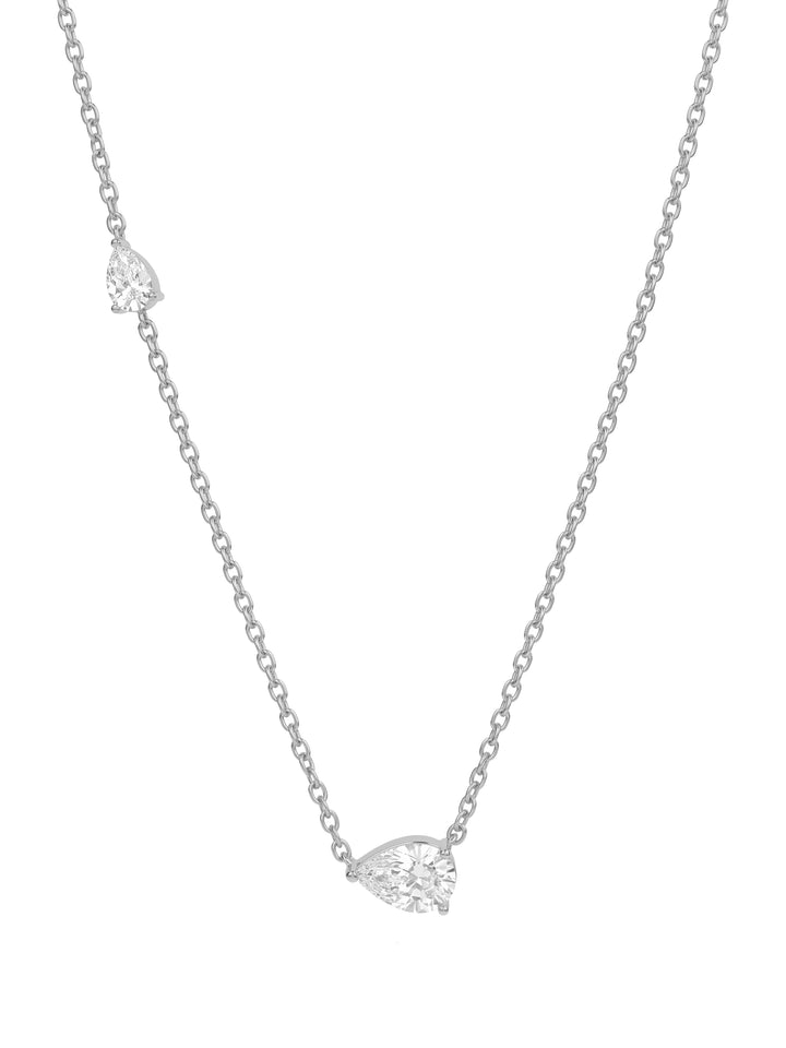 Collar Dije Doble Zirconia Gota