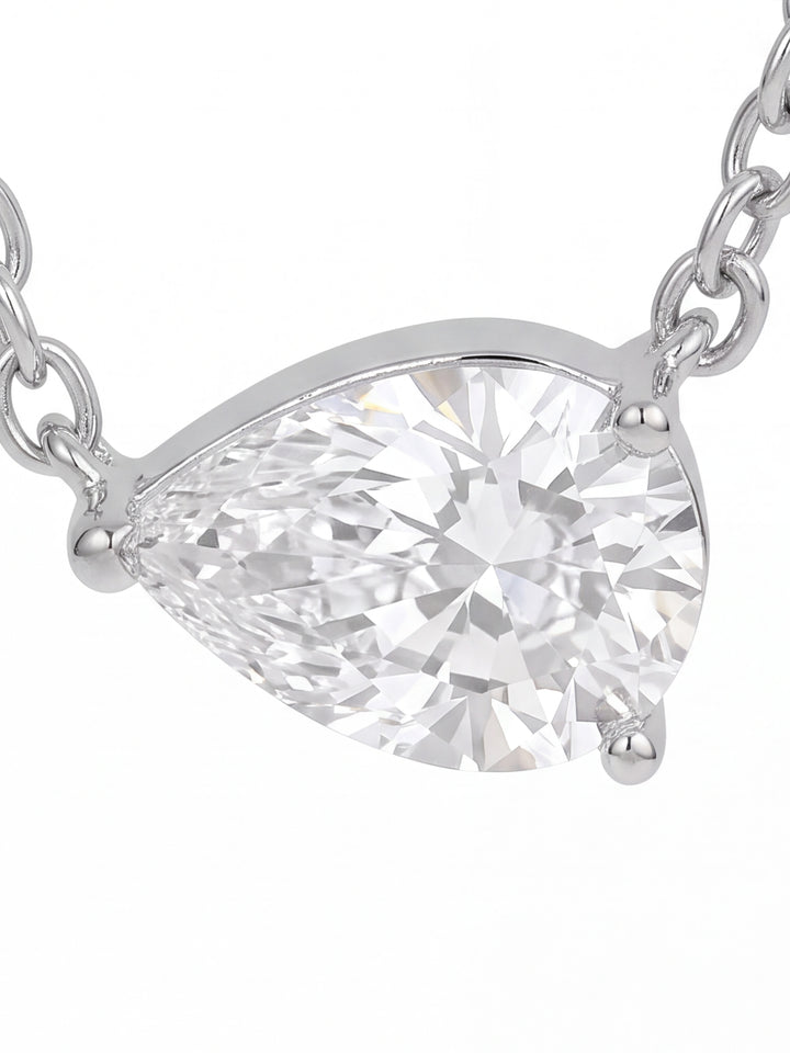 Collar Dije Doble Zirconia Gota