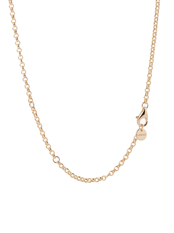 Collar Eslabones Con Dije Gota Y Zirconia