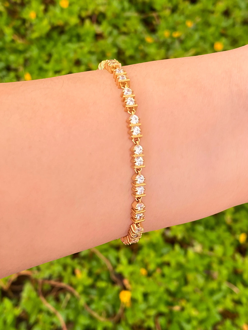 Pulsera Zirconias Entrelazadas