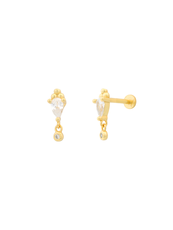 Aretes Zirconia Colgante