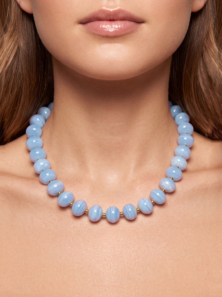 Collar Chunky Bolitas Con Bolitas Doradas