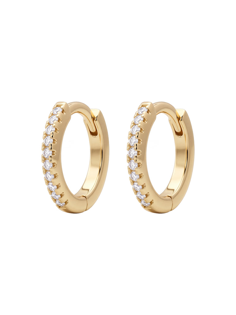 Arracada Con Zirconias 10 mm