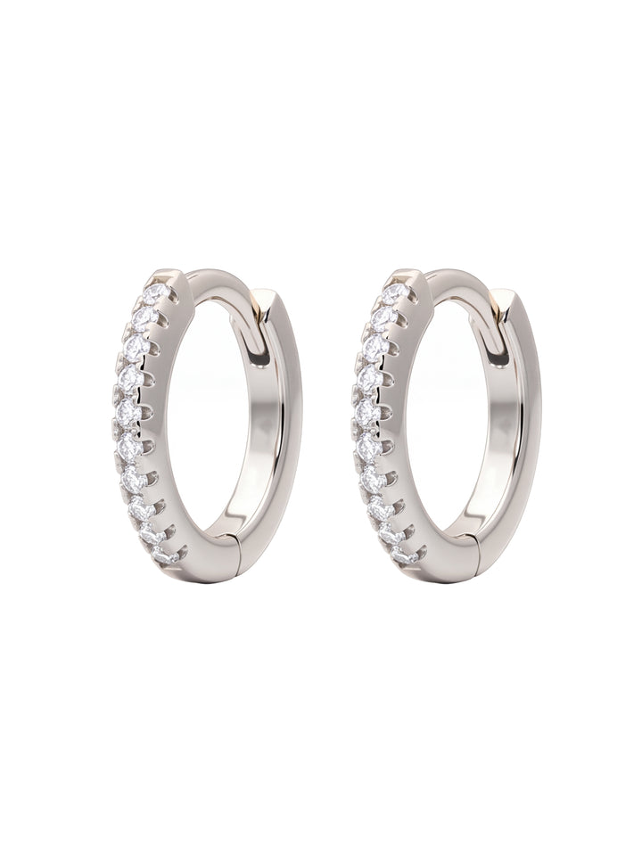 Arracada Con Zirconias 10 mm