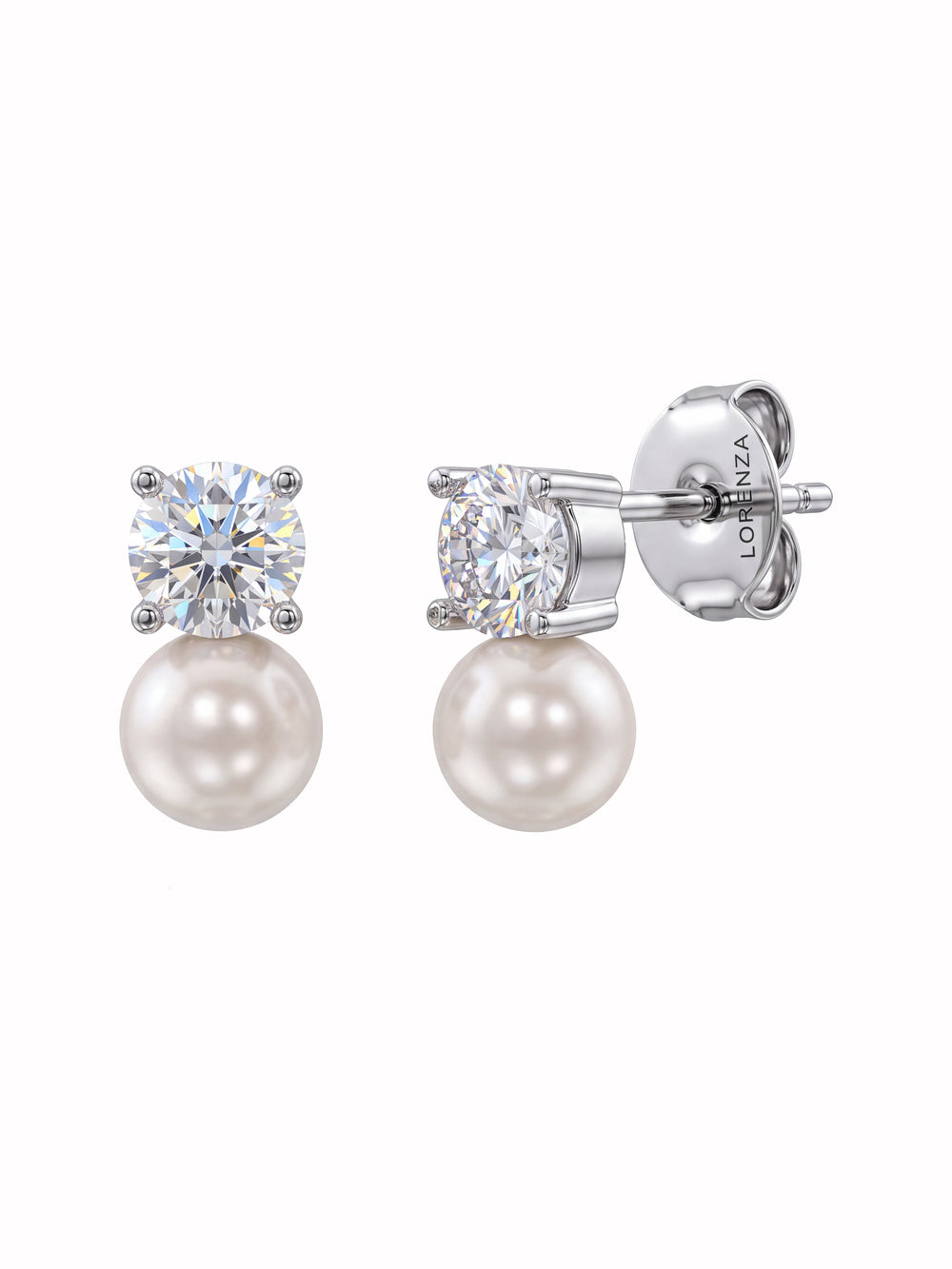 Par Arete Zirconia Con Perla
