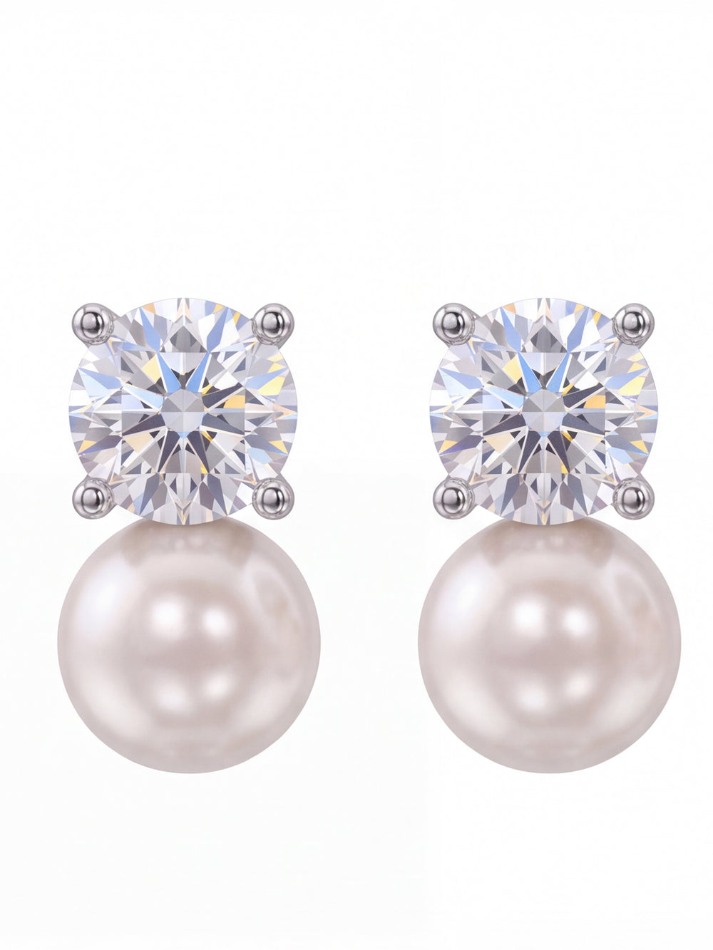 Par Arete Zirconia Con Perla