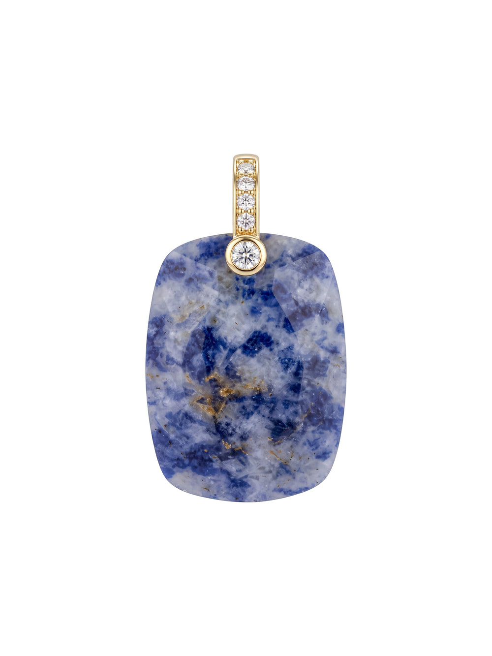 Dije Rectangular Piedra Jaspe Azul
