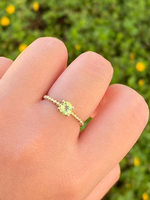 Anillo Peridoto Oro 10K