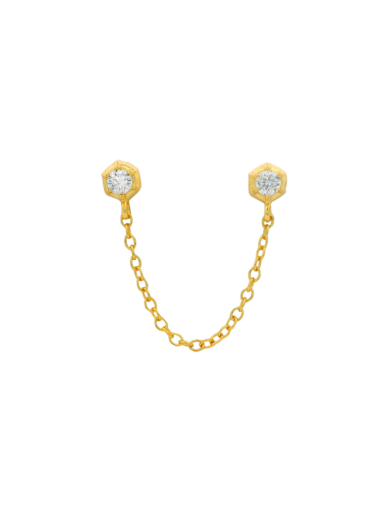 Arete Dos Zirconia Con Cadena