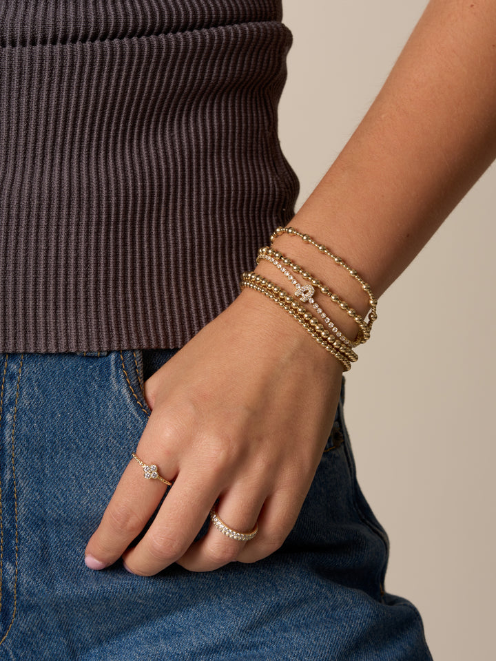 Pulseras Bolitas Doradas Gold Filled