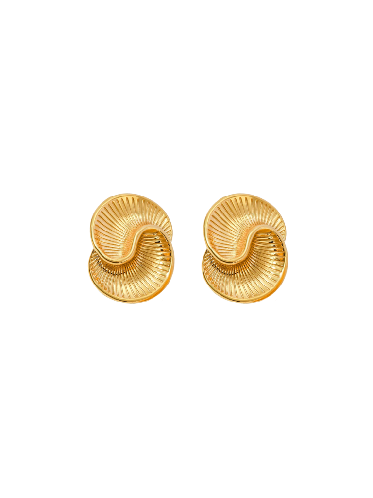 Par Arete Medio Circulo Con Textura