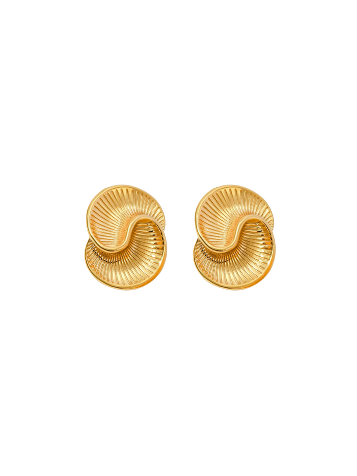 Par Arete Medio Circulo Con Textura