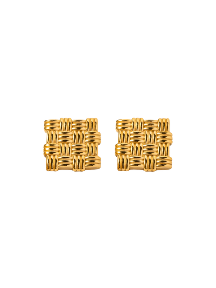 Par Arete Cuadrado Tejido