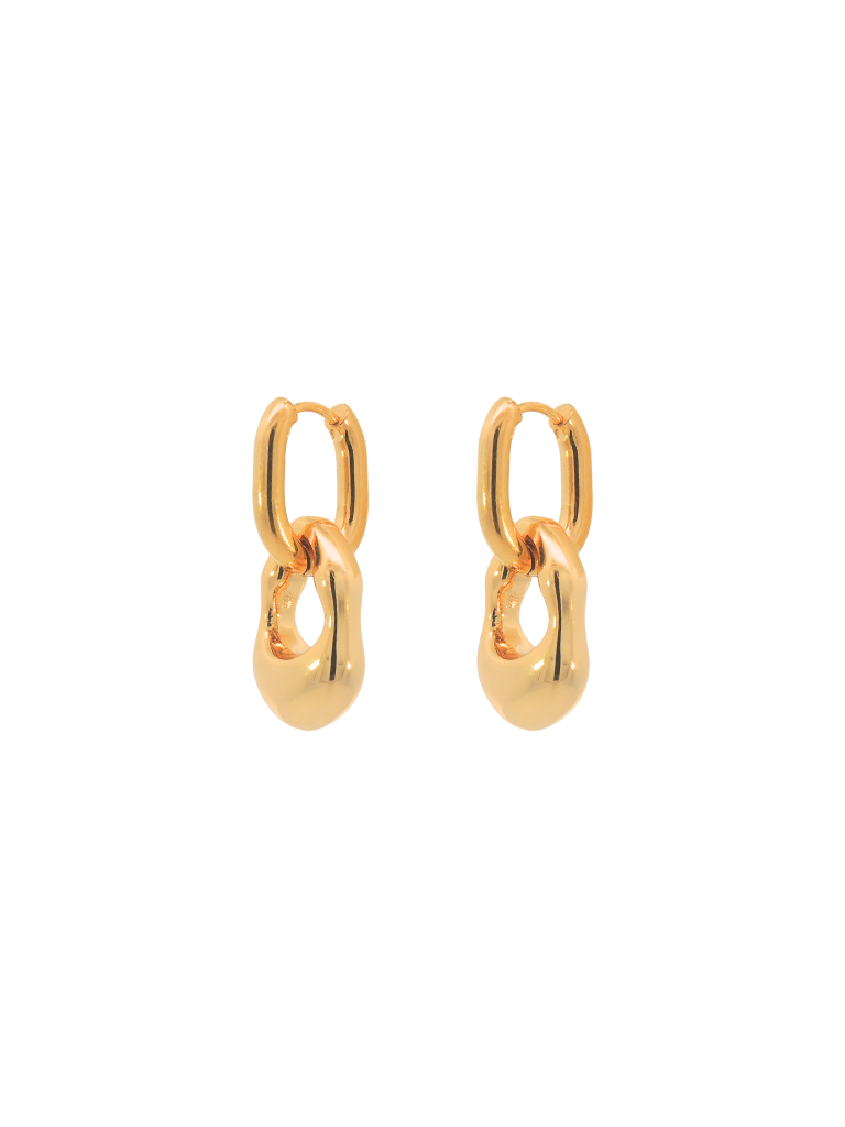 Par Arracada Con Dije Irregular