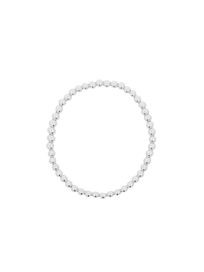 Pulsera Bolitas Plateadas