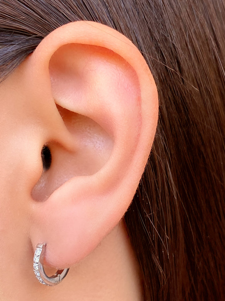 Par Arracada Con Tira Zirconias 2 en 1