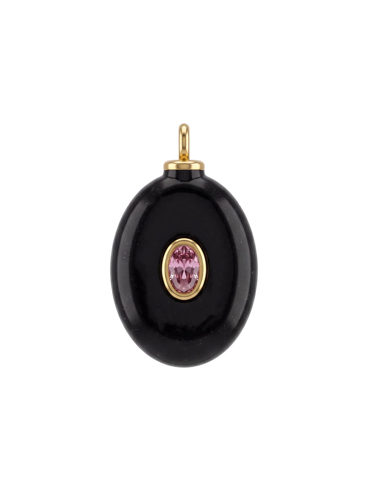 Dije Gota Piedra Obsidiana