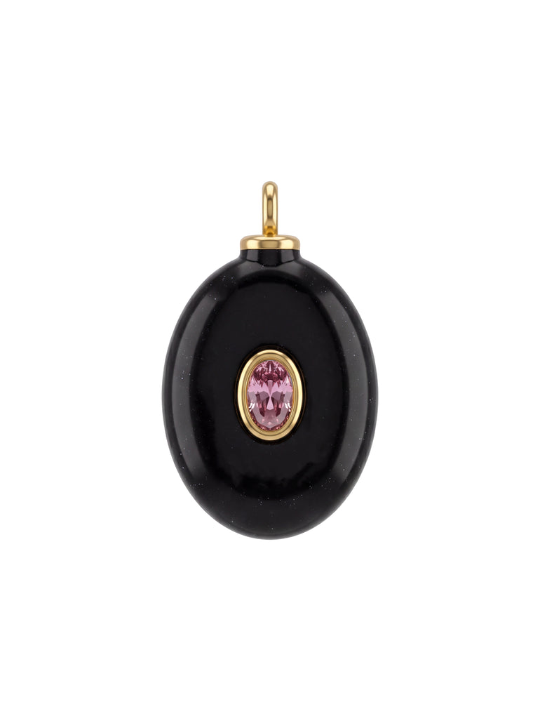 Dije Gota Piedra Obsidiana