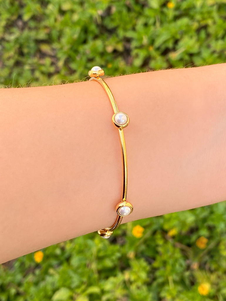 Brazalete Cerrado Con Perlitas