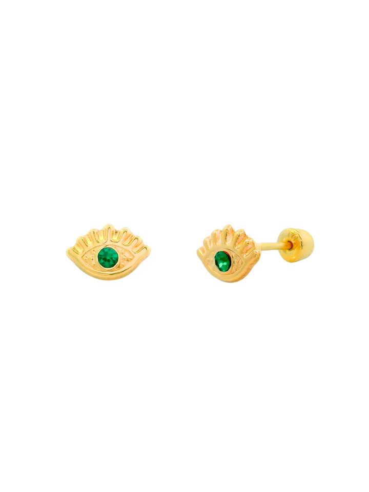 Broquel Ojitos Oro 10k