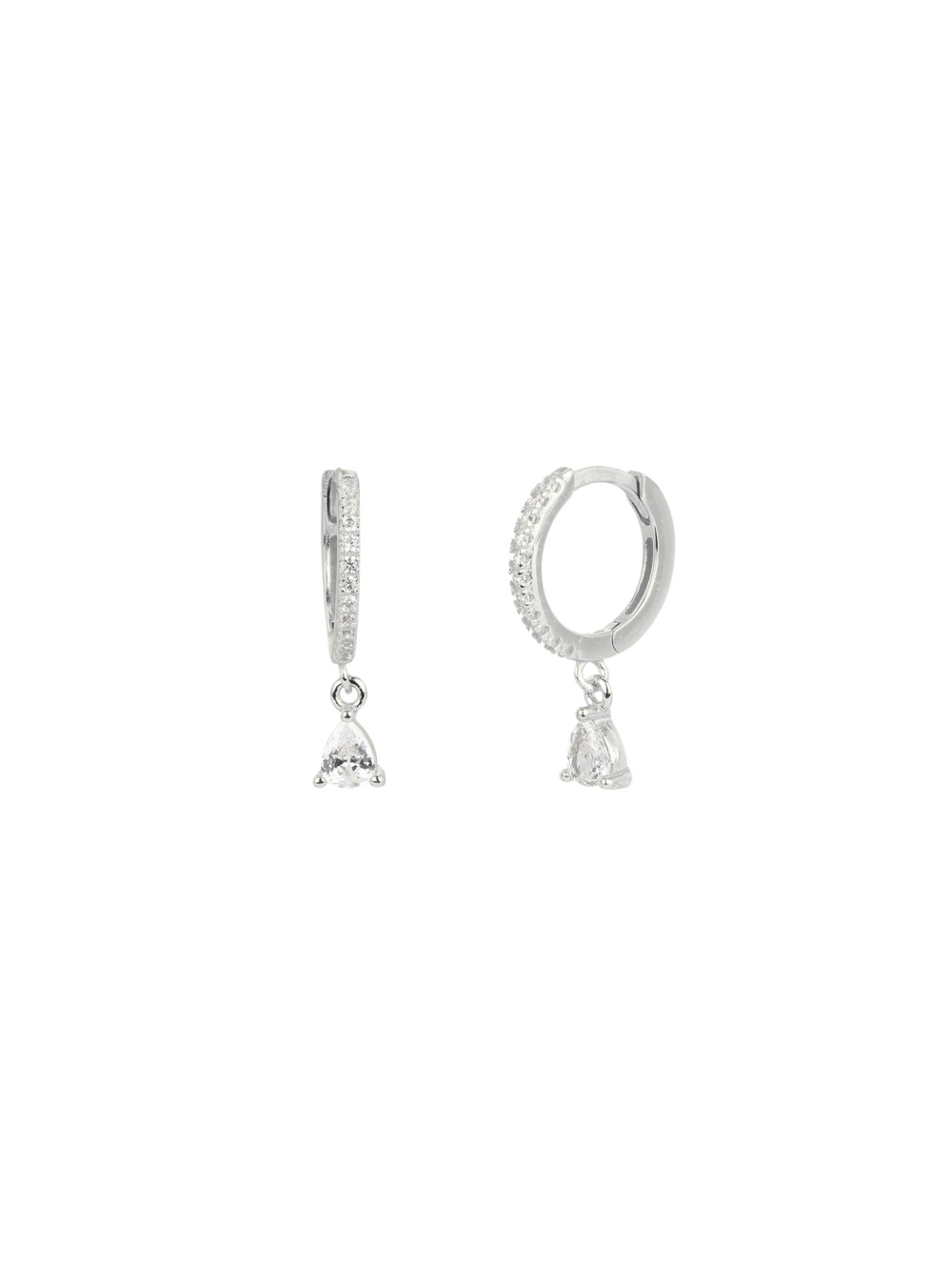 Arracada Zirconias Con Dije Gota