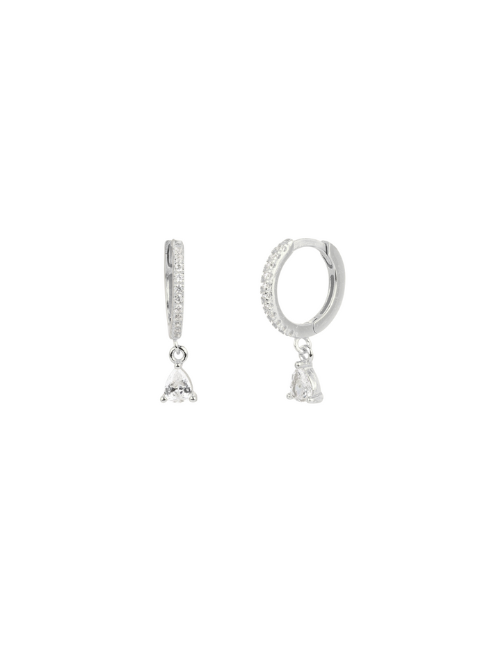 Arracada Zirconias Con Dije Gota