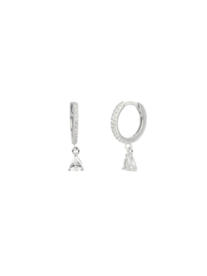 Arracada Zirconias Con Dije Gota