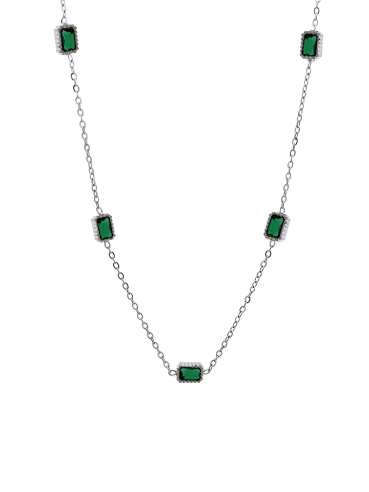 Collar Cinco Baguettes Verde