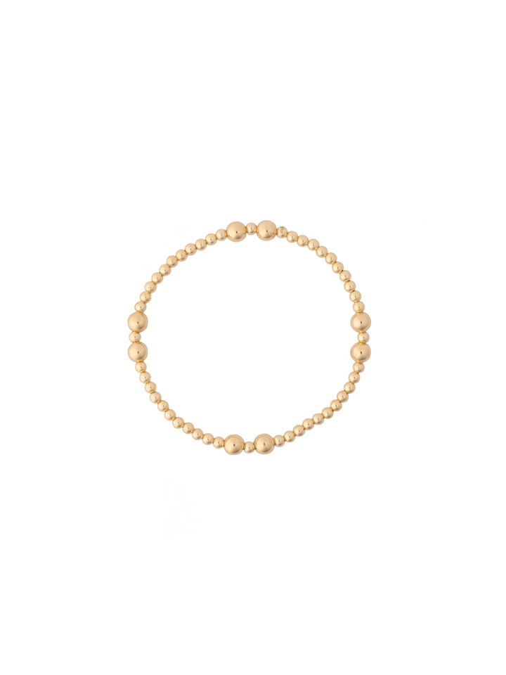 Pulseras Bolitas Intercaladas Gold Filled