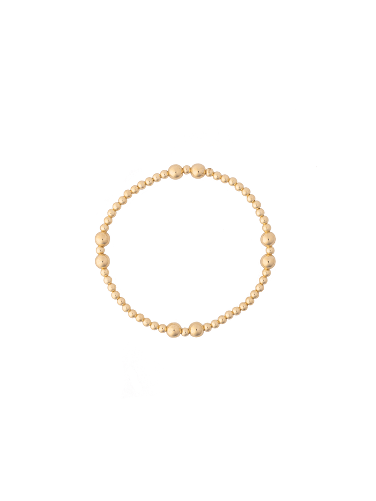 Pulseras Bolitas Intercaladas Gold Filled