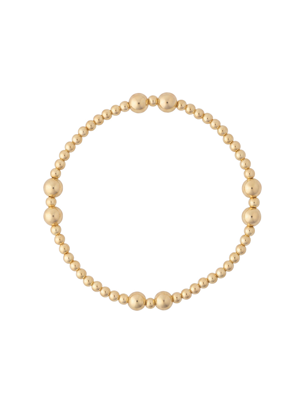 Pulseras Bolitas Intercaladas GoldFilled 3 mm y 5 mm