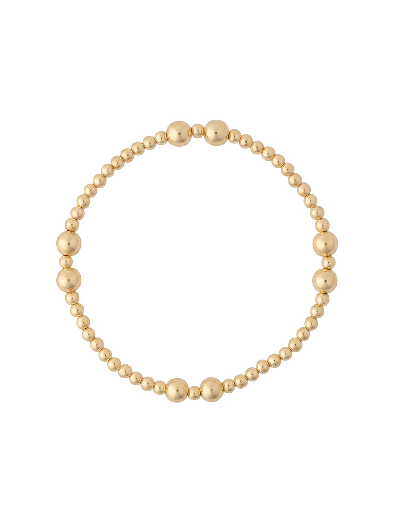 Pulseras Bolitas Intercaladas GoldFilled 3 mm y 5 mm