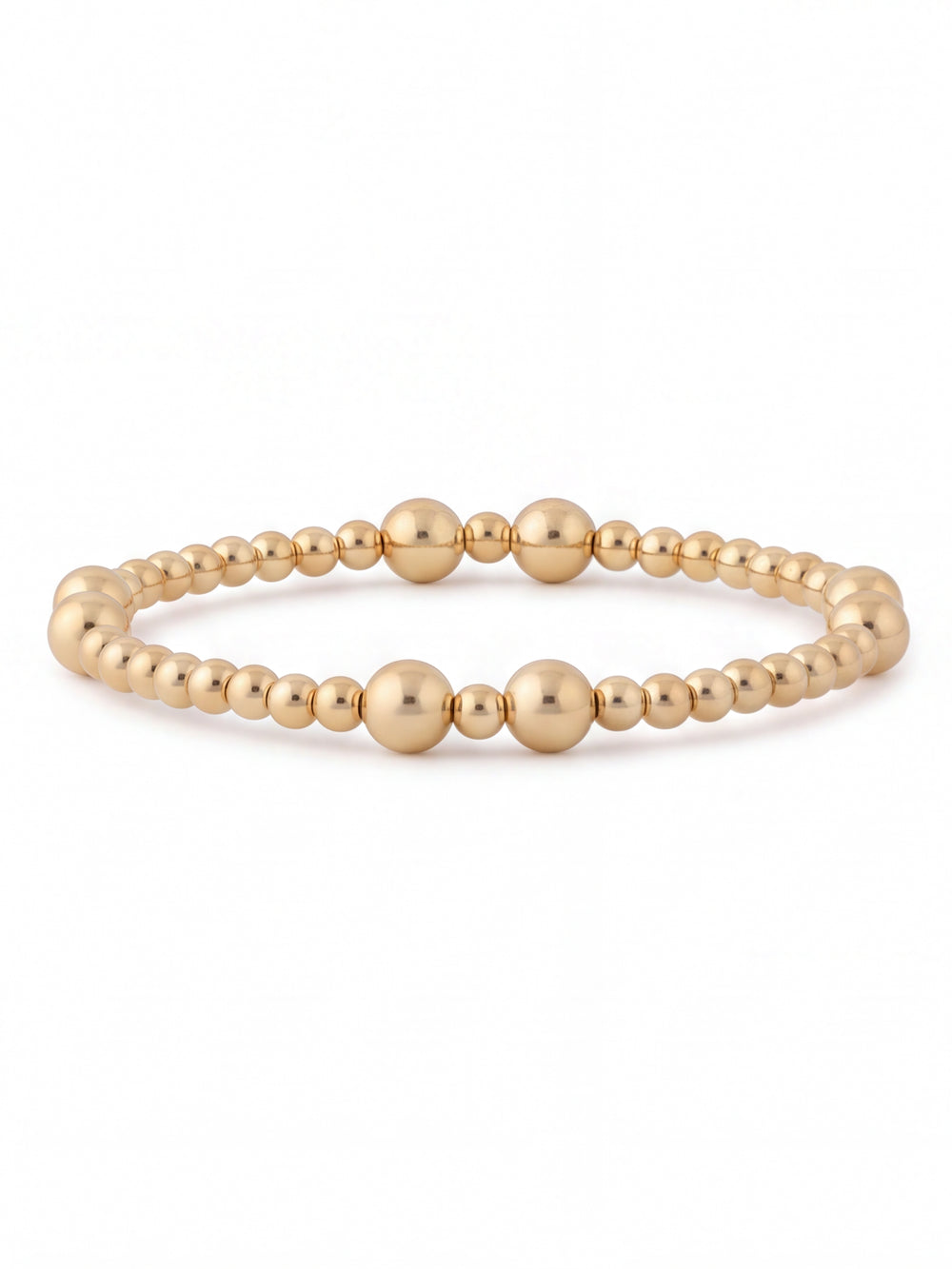 Pulseras Bolitas Intercaladas GoldFilled 3 mm y 5 mm