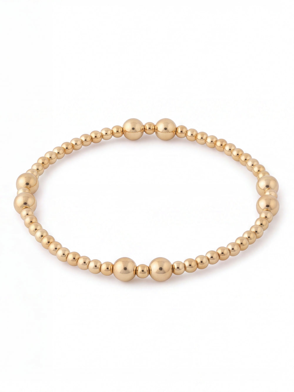 Pulseras Bolitas Intercaladas GoldFilled 3 mm y 5 mm