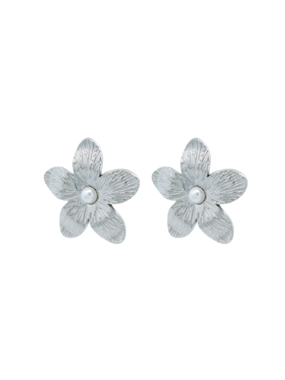Par Arete Flor Con Perla