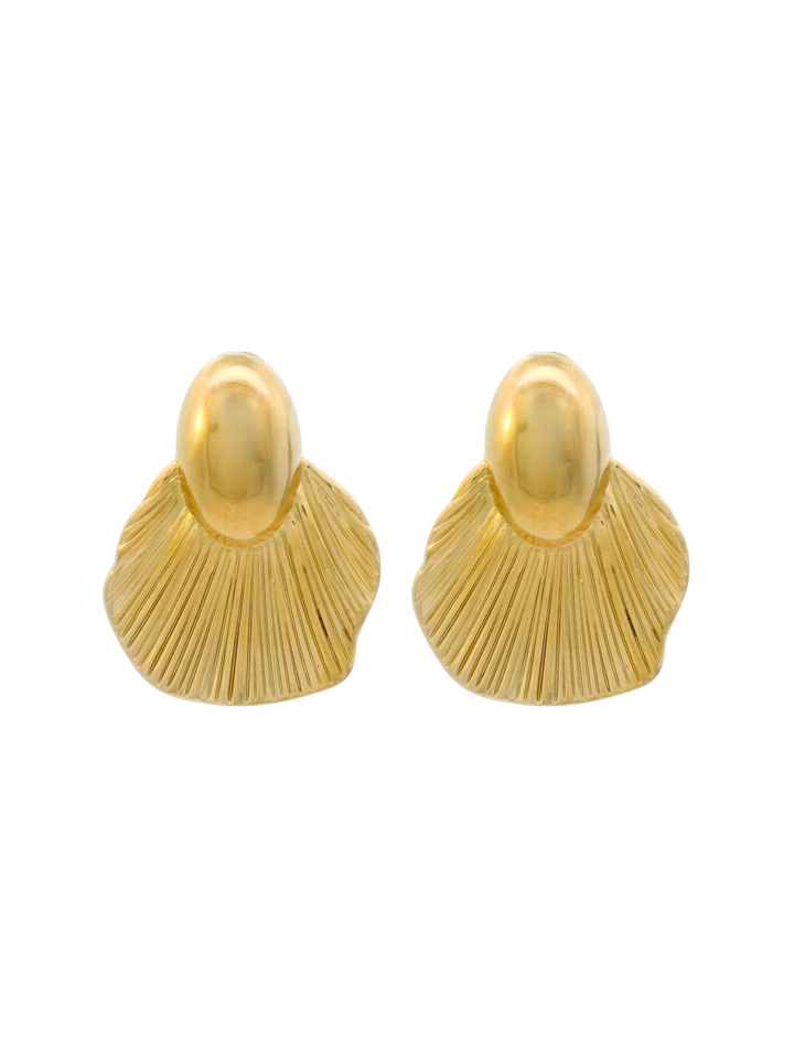 Par Arete Ovalo Con Petalo