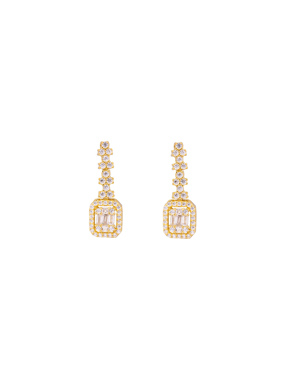 Par Arete Cuadrado Zirconia