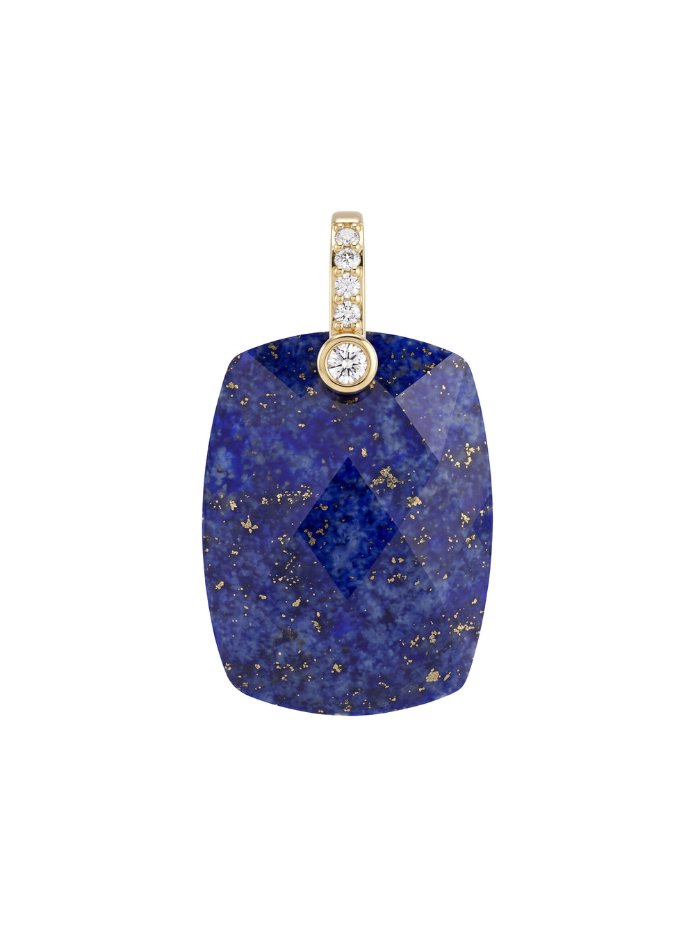 Dije Rectangular Lapislázuli Con Zirconias