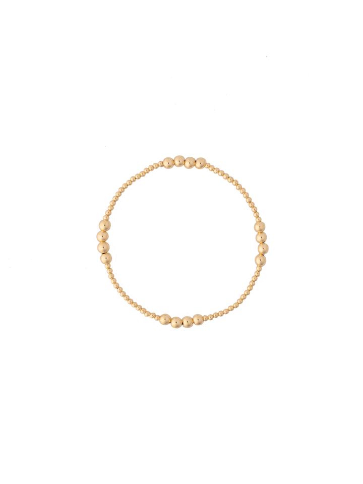 Pulseras Bolitas Intercaladas Gold Filled