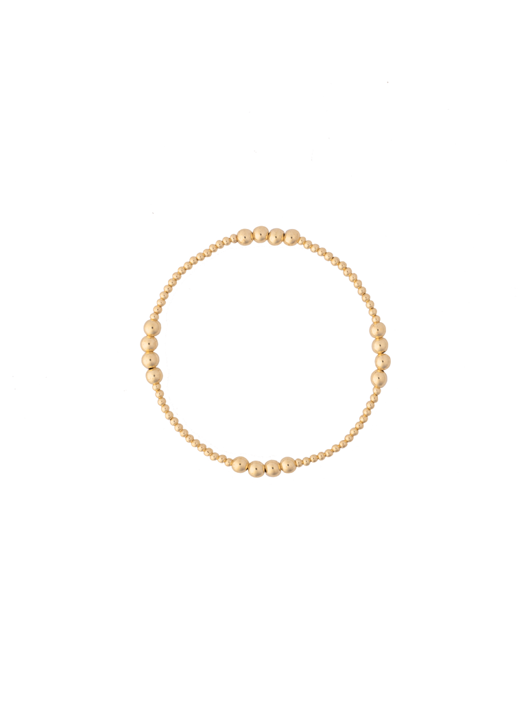 Pulseras Bolitas Intercaladas Gold Filled