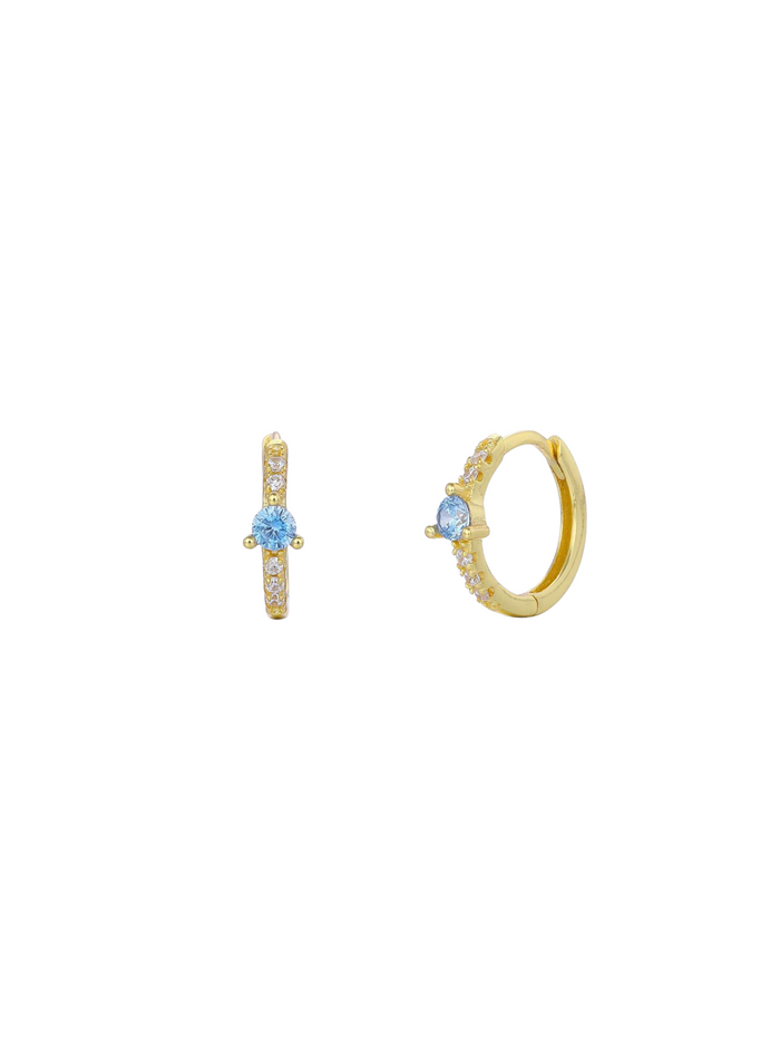 Arracada Con Zirconia Celeste