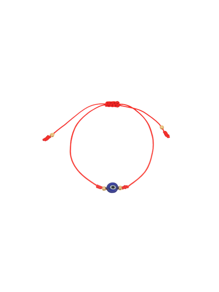 Pulsera Hilo Rojo Con Ojo Azul