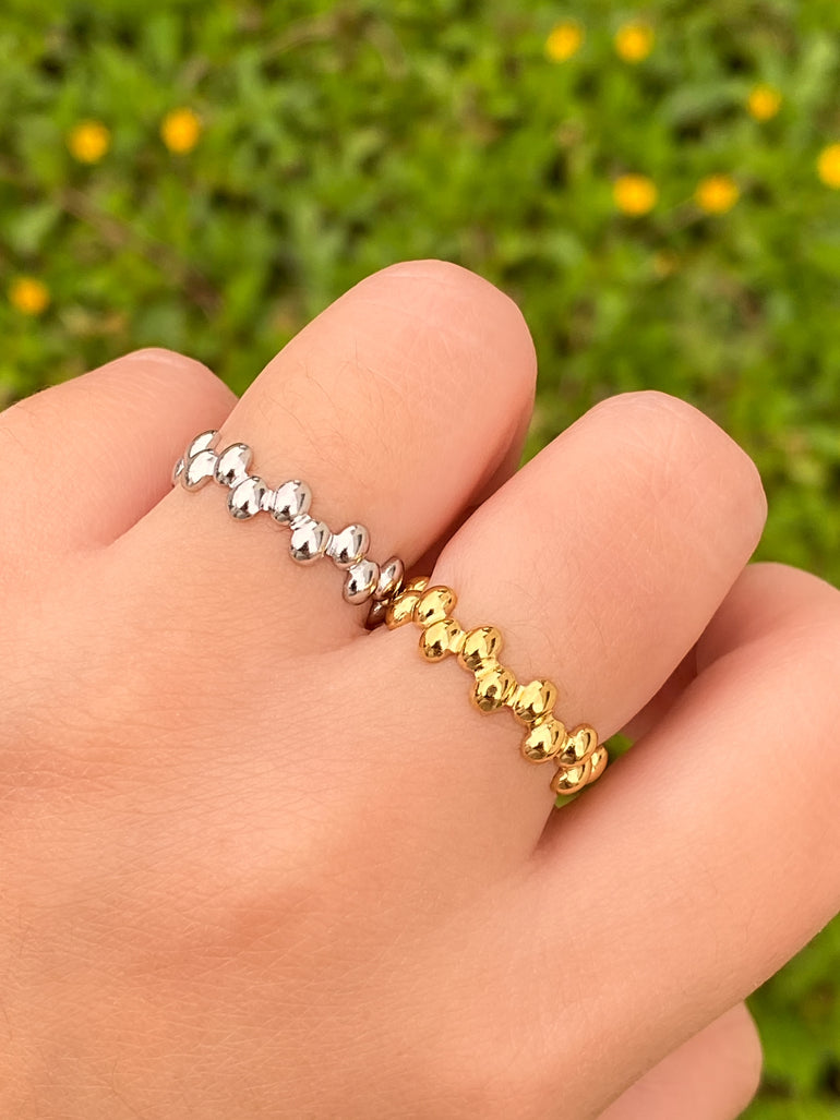 Anillo Bolitas ZigZag
