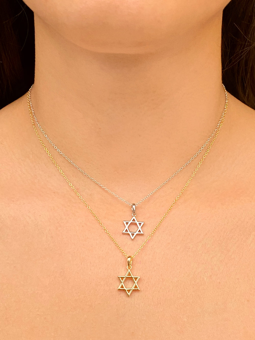 Collar Contorno Estrella De David