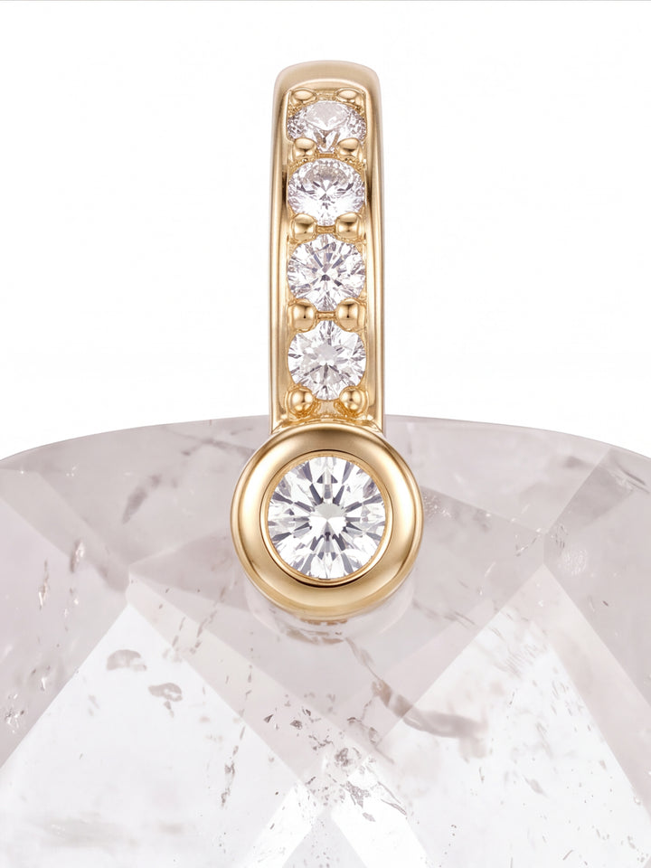 Dije Rectangular Piedra Ópalo Con Zirconias