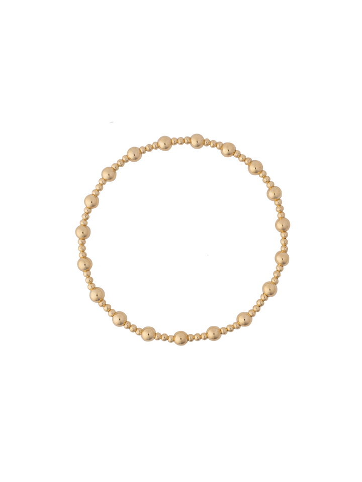 Pulseras Bolitas Intercaladas Gold Filled