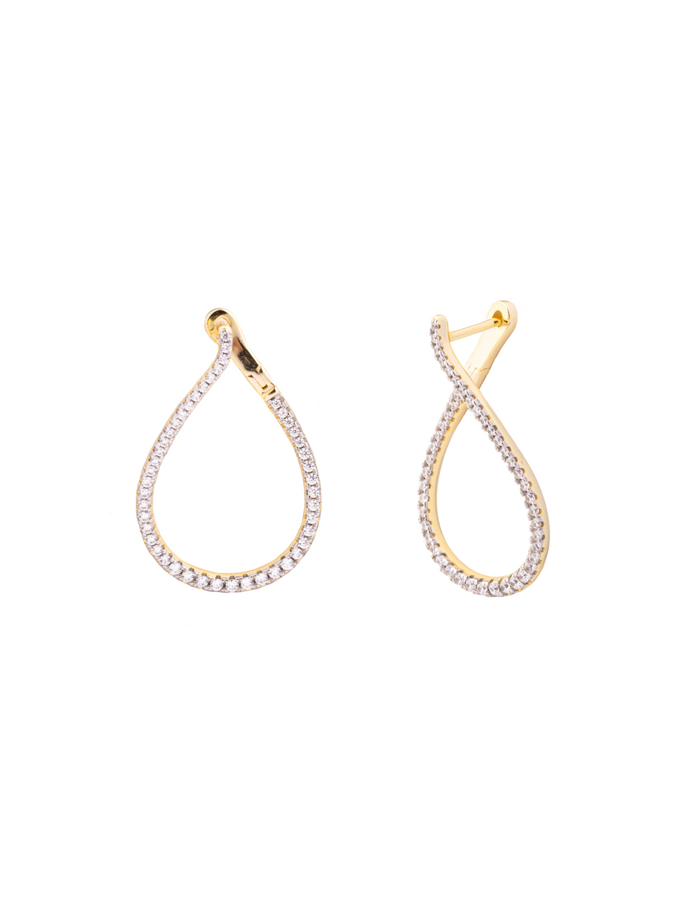 Par Arete Ondulado Abierto Zirconias