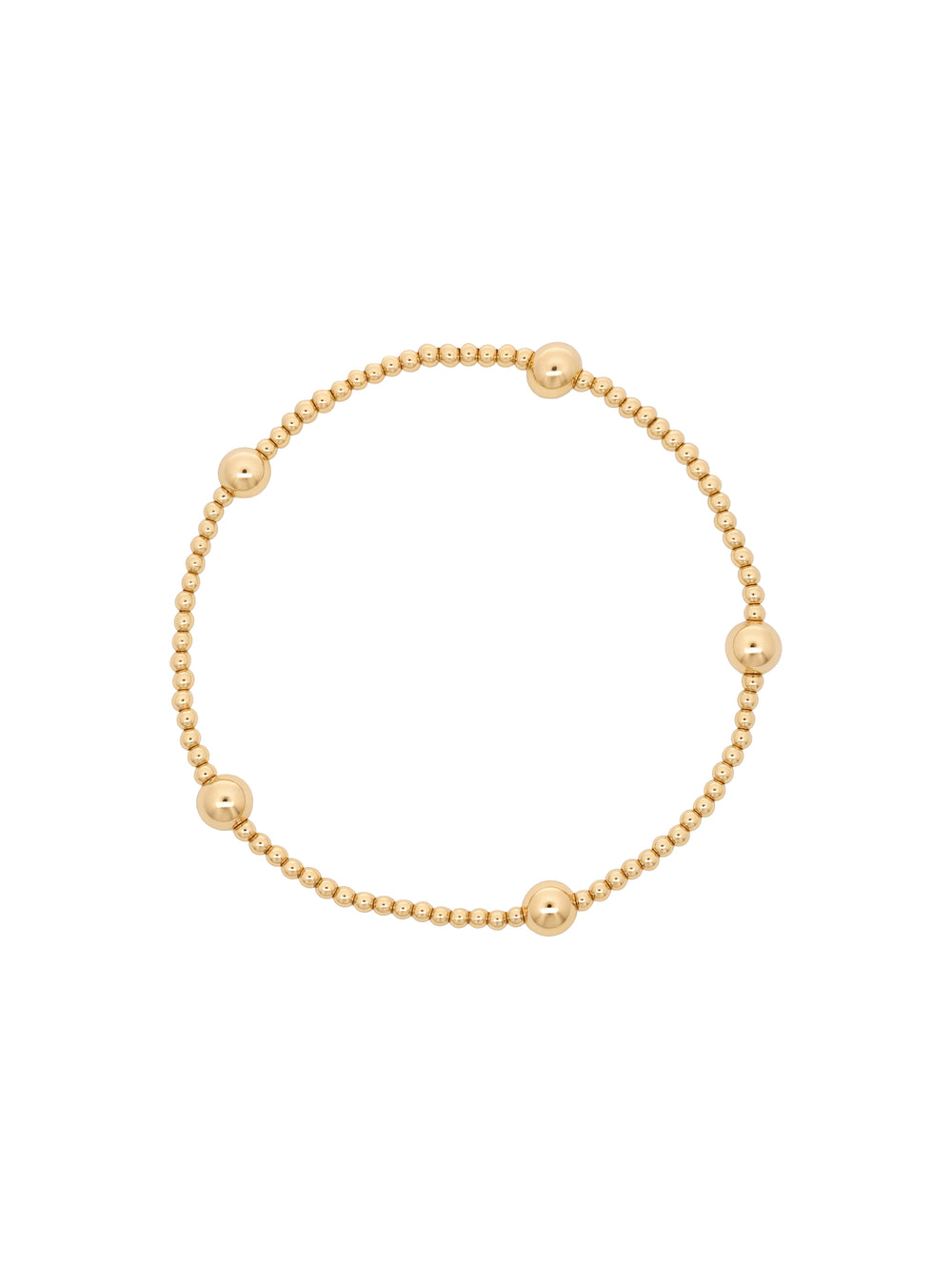Pulsera Bolitas Gold Filled 2 mm y 5 mm